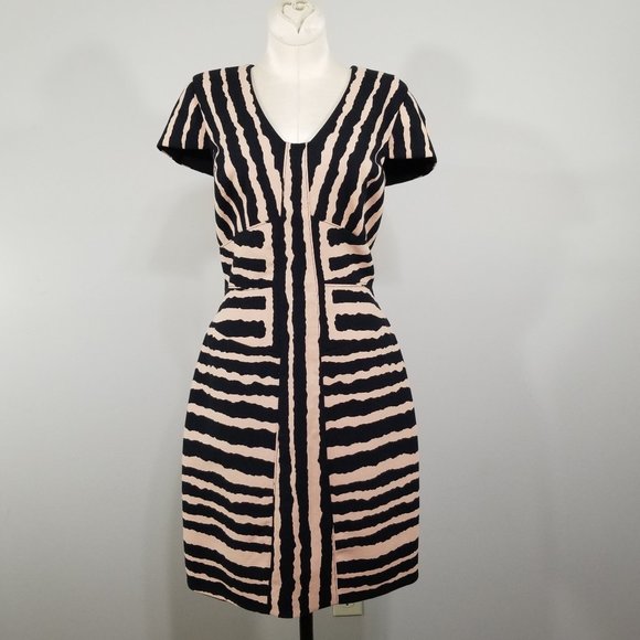 Nwt Anthropologie 4C.(4 Collective) Dress 10 Womens Segmented Labyrinth Sheath - Picture 4 of 16